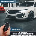 X Autohaux 3 Button Replacement Key Fob Caseless Entry Remote Key Shell For Fiat 500 2007-2020 500x 500l
