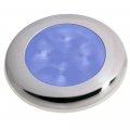 Slim Line Led Enhanced Brightness Round Courtesy Lamp Blue Stainless Steel Bezel 12v Waterproof 980502221 