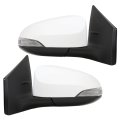 Spieg Side Mirror Set For 2014-2018 Toyota Corolla Power Adj Heated Glass Turn Signal Light Painted White 7 Pins Pair To1320295 