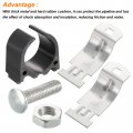 Uxcell Rubber Cushion Strut Clamp 5pcs 2 Cushioned Rigid Steel Pipe For Mounting Pex Tubing To Channels