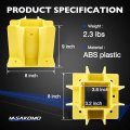 Yellow Safety Base Boot Guardrail With Toeboard Slots Reusable Fall Protection Accessories For Residential And Commercial