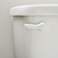 Qualihome Front Mount Toilet Handle Universal Flush Elegant Lever Complete Replacement Kit Heavy-duty Tank Flusher White Finish 