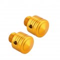 Motorcycle Rearview Mirror Hole Plug Adapter Bolts Screws M10 X 1 25 Thread Cnc-machined 6061 Aluminum Universal Gold