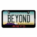 Ipick Image Made For Dodge Srt Hellcat Red In 3d Dark Gray Letters On Black Metal License Plate Frame