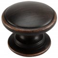 Cosmas 5 Pack 4702orb Oil Rubbed Bronze Cabinet Hardware Round Knob 1-1 4 Diameter Wide Base 