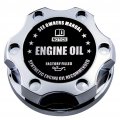 Vms Racing Chrome Oil Cap With Black Engine Notice Emblem In Cnc Machined Billet Aluminum Compatible Chevy Chevrolet Corvette