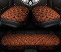 Yunzlan Furry Car Seat Cushion Protector Set Warm Velvet Front Rear Back Plush Pads Universal For Auto Suv Sedan Trucks Coffee 