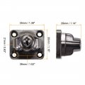 Uxcell 2 5 Inch Keyed Hasp Locks Zinc Alloy Twist Knob Locking With Screws For Door Cabinet Alike Black 2pcs