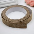 Heallily 2pcs Burlap Ribbon Jute Tape Fabric Self Adhesive For Arts Crafts Homemade Diy Projects Event Decorations 1 5cm