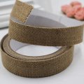 Heallily 2pcs Burlap Ribbon Jute Tape Fabric Self Adhesive For Arts Crafts Homemade Diy Projects Event Decorations 1 5cm