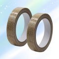 Heallily 2pcs Burlap Ribbon Jute Tape Fabric Self Adhesive For Arts Crafts Homemade Diy Projects Event Decorations 1 5cm