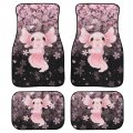 Xhuibop Axolotl Cherry Blossom Car Floor Mats For Front And Rear Foot Pads Accessories Full Set Of 4 Pcs Non-skid Rubber 