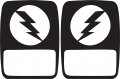 Jeeptails Lightening Bolt Inverted Tail Light Covers Non-led For Jeep Gladiator Black 1 Pair 