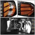 Auto Dynasty For Dodge Ram Pair Of Drl Black Housing Amber Corner Headlights Clear Lens Fog Lights 