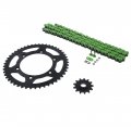 2003 Kawasaki Klx400 Klx 400 Green O Ring Chain And Sprocket Black 13 49 116l