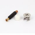 3-in-1 Furniture Connecting Kit 15mm Od Cam Fitting 7x40mm Dowel Screws 11mm Pre-inserted Nut 20 Sets 