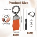 2pcs Car Key Chain Zinc Alloy Leatherchain Anti-lost D-ring Key Fob 360 Degree Rotatable Decorative With Screwdriver For Men