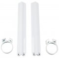 Ufo White Plastic Front Fork Tube Protectors For 1991 Rm125 Rm250 Su02925041 