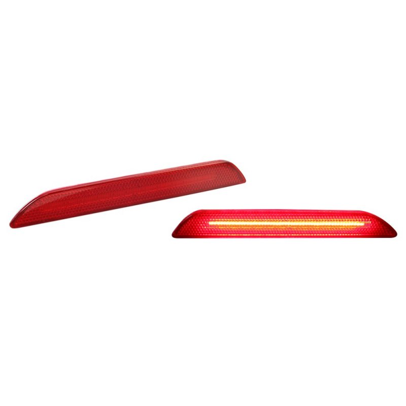 Lights For 2015-2017 Ford Mustang Rear Red Side Marker Reflectors Pairs By Ikon Motorsports 2016