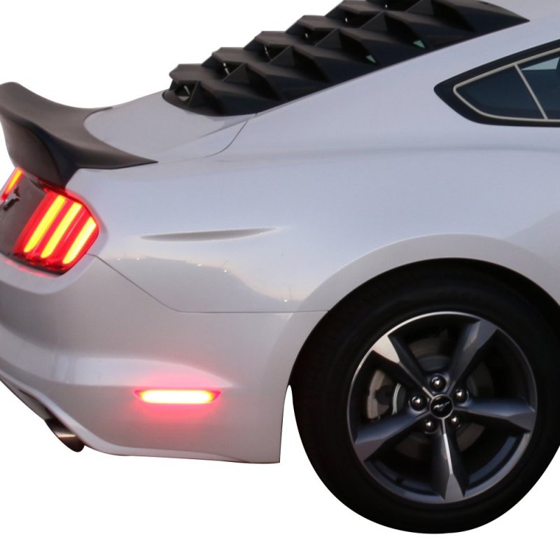 Lights For 2015-2017 Ford Mustang Rear Red Side Marker Reflectors Pairs By Ikon Motorsports 2016