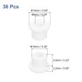 36pcs Rubber Grommets 3 8 10mm Drill Hole 1 4 6mm Id Top Hat Grommet White Silicone Plug Gasket For Wiring Automotive