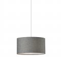 Adesso 4001-03 Harvest Drum Pendant 8 In X 150w Grey Textured Fabric 1 Lighting 