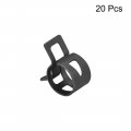 Uxcell Steel Band Clamp 15mm Inner Dia Fit 15 5-16 2mm Od Hose Spring Type Action Fuel Line Silicone Tube Clip Black 20pcs