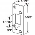 Prime-line E 2285 Antique Brass Plated High Security Deadbolt Strike Single Pack