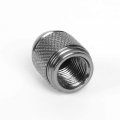 Bullet Style Polished Aluminum Gun Metal Chrome Tire Valve Stem Caps Pack Of 4