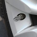 Bullet Style Polished Aluminum Gun Metal Chrome Tire Valve Stem Caps Pack Of 4