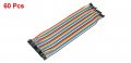 Uxcell 60pcs 20cm 2p Female To Solderless Jumper Breadboard Wires