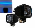 Oz-usa Set Of 2 Blue Line Led Forklift Light Warehouse Safety Front Side Marker Clearance Warning Lamp Spot Offroad Race 12v 