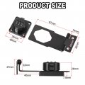 Uxcell Password Hasp Locks Cabinet Door Combination 90 Degree Barn Lock Latch For Smalls Cabinets Door Bathroom Black