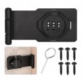 Uxcell Password Hasp Locks Cabinet Door Combination 90 Degree Barn Lock Latch For Smalls Cabinets Door Bathroom Black