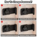 Uxcell Password Hasp Locks Cabinet Door Combination 90 Degree Barn Lock Latch For Smalls Cabinets Door Bathroom Black