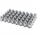 33mm Lug Nut Covers Push On For Semi Trucks X 2-3 8 Inch Bullet Flanged Abs Plastic With Chrome Plated 40 Pack Kit 