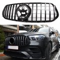 Gt R Grille Grill For Mercedes Benz Gle-class W167 Suv 4matic 2020-2022 Silver