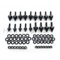 Httmt Mt215-014- Black Motorcycle Spike Fairing Bolts Compatible With 2004 2005 Kawasak Ninja Zx10 Zx10r 10r