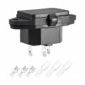 Uxcell Ac 250v 10a 3p Iec320 C14 Inlet Plug Power Socket Black W Cover 2set