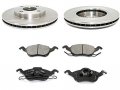 Front Ceramic Brake Pad And Rotor Kit Compatible With 2000-2004 Ford Focus 