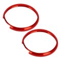 Auovo Key Fob Ring Cover For Mini Cooper Smart Rim Trim Replacement Accessories 2pcs Red 