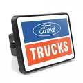 Ipick Image Compatible With Ford Trucks Uv Graphic White Metal Plate On Abs Plastic 2 Inch Tow Hitch Cover