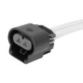 Chevy S10 2000 2001 2002 2003 Multi-purpose Pigtail Black With Wire Harness Female Terminal Oval Shape 2 Blade Pin Type 