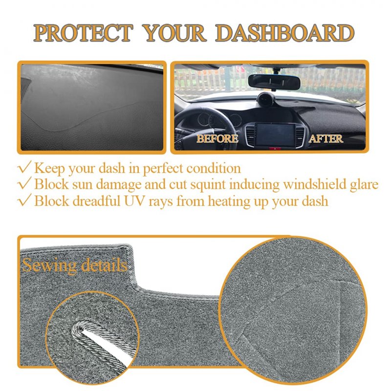 Dashboard Cover Dash Mat Carpet Pad Custom Fit For Nissan Altima 2007 2008 2009 2010 2011 2012 Sedan Coupe 2007-2012 Dark Gray