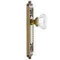 Grandeur Windsor Plate With Fontainebleau Crystal Knob Single Dummy Vintage Brass