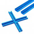 Powertec 71711 24 Inch Double-cut Profile Universal T-track With Predrilled Mounting Holes Intersection Kit 