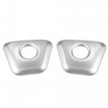 2 Pcs Abs Car Inner Door Lock Pull Cover Pins Caps Accessories For Toyota Supra Gr A90 A91 Mk5 2018-2022 Silver Tone 