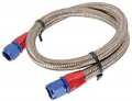 Jegs Pro-flo 200 Stainless Steel Braided Hose Assembly -8 An 3 Feet Long Inner Braid Seamless Nitrile Tube Nhra Accepted Blue 