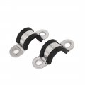 Uxcell 15mm U Clips Epdm Rubber Lined Mounting Brackets Clamps 5 Pcs