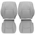 4pcs Driver Passenger Bottom Top Leather Seat Covers Gray For Lexus Rx350 Rx400 2004 2005 2006 2007 2008 2009 